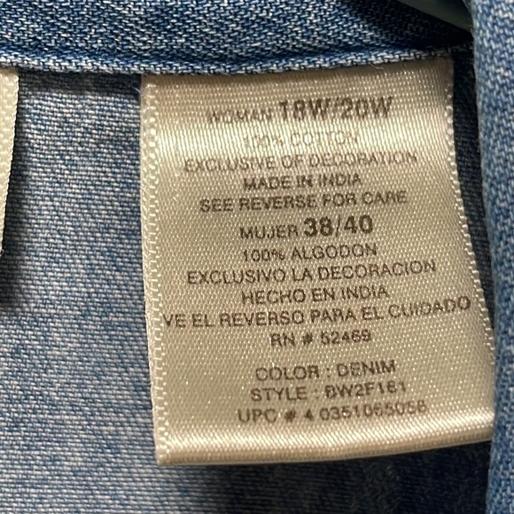 Bobbie Brooks women’s long sleeve button up. 18W/20W - Picture 4 of 10